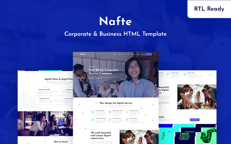 Nafte – Vállalati üzleti webhelysablon