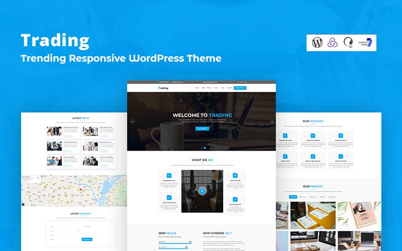 Treding - Tema adaptable de WordPress para empresas de tendencia.