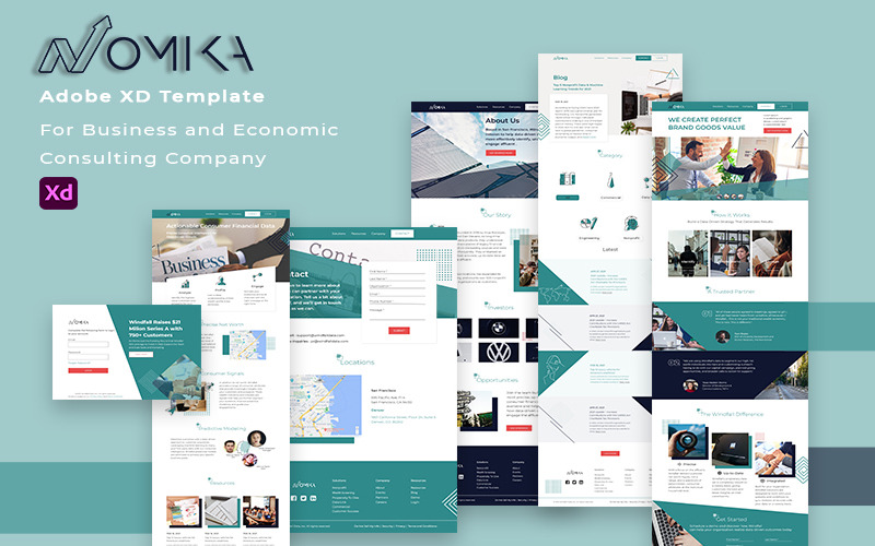 Nomika — szablon Adobe XD