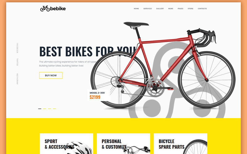 Bebike -运动自行车商店的html模板
