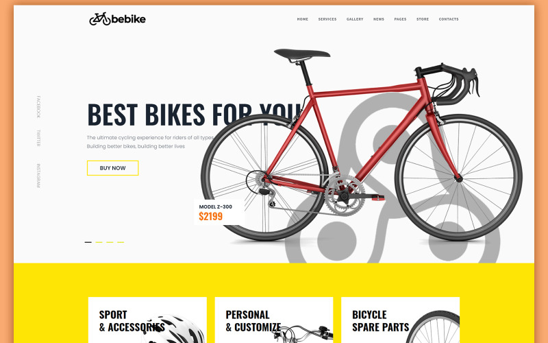 Bebike - Modèle HTML de magasin de vélos de sport