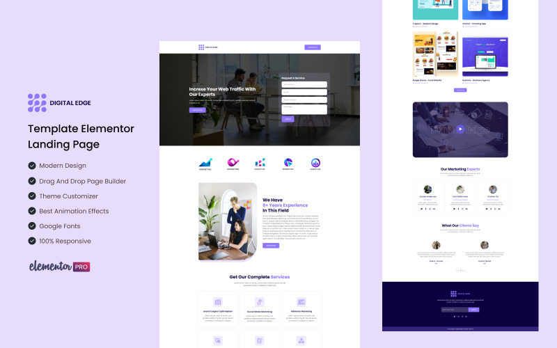 Digital Edge - Elementor模板准备使用Web服务和SEO
