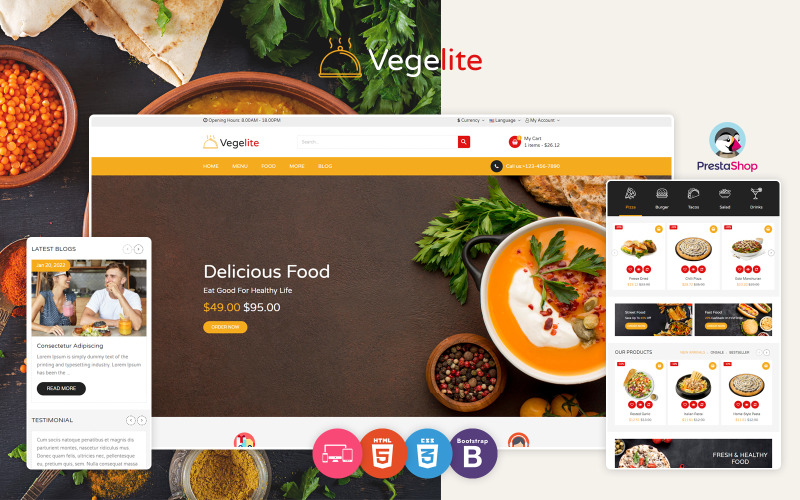 蔬菜-食品PrestaShop模板