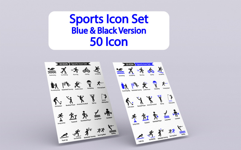 Conjunto de 50 iconos deportivos premium