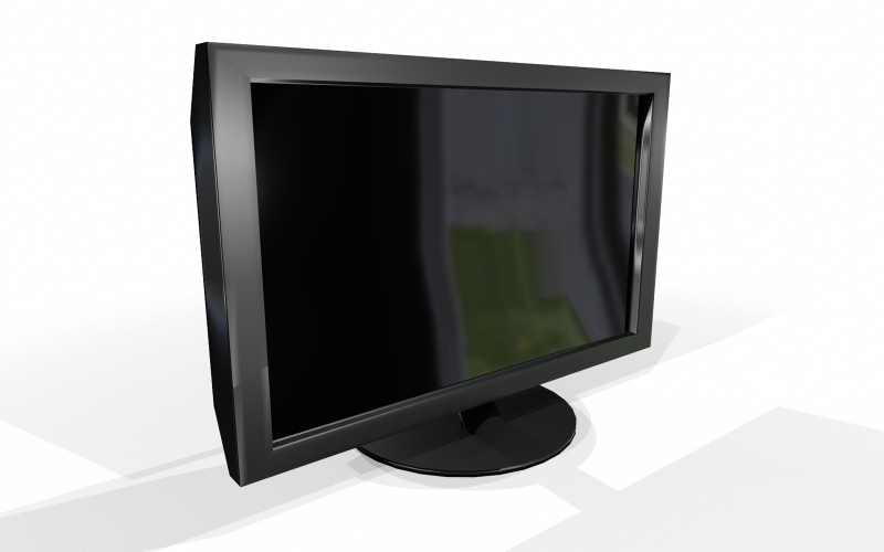 Monitor Low-poly 3D-model