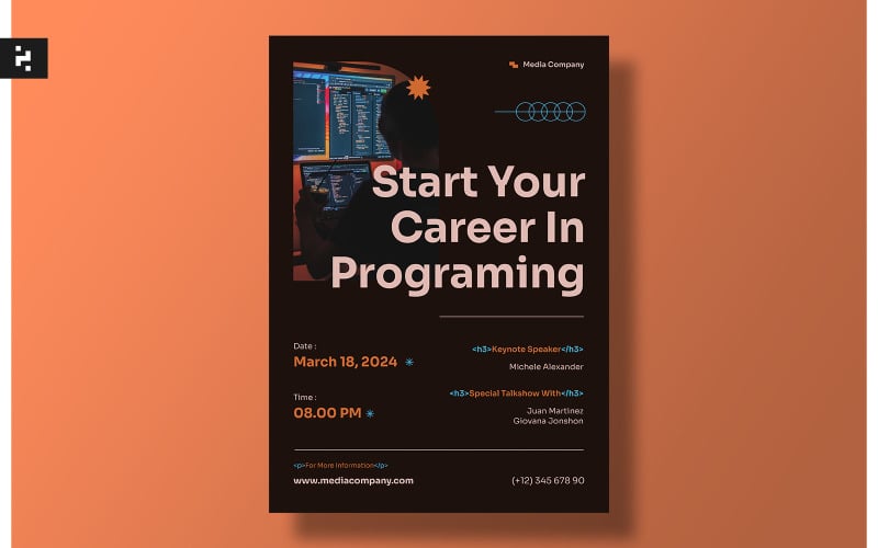 Coding Class Flyer Template