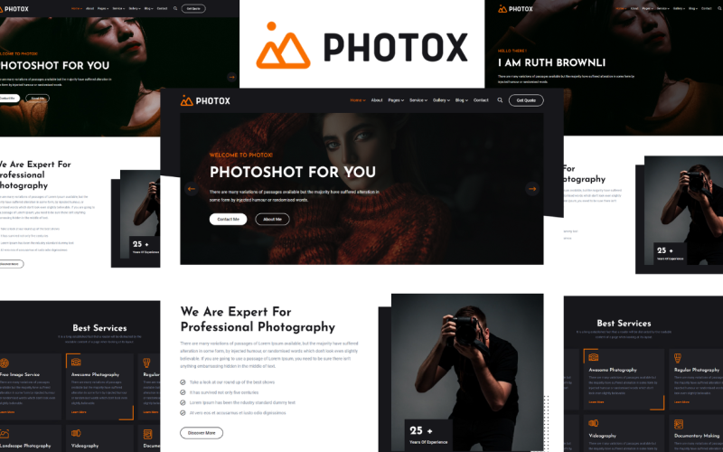 Photox - Fotografi HTML5-mall