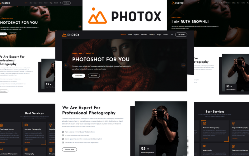 Photox - Modèle HTML5 de photographie