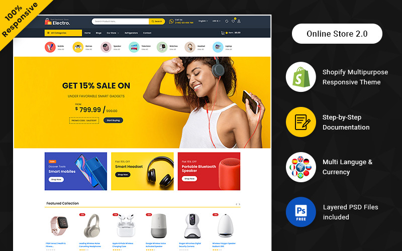 Electro – Mega Shop Multipropósito Tienda Shopify