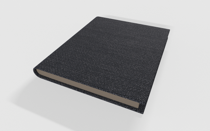 Leer gebonden boek 3D-model