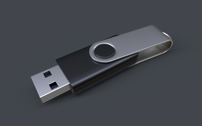 Usb Flash Sürücü Düşük Poli 3D model