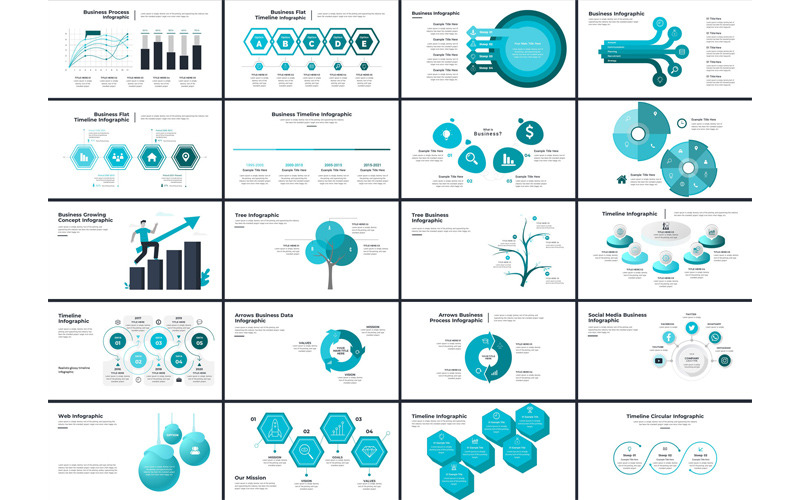 Modèle de présentation Powerpoint d'infographie d'entreprise Vol_01
