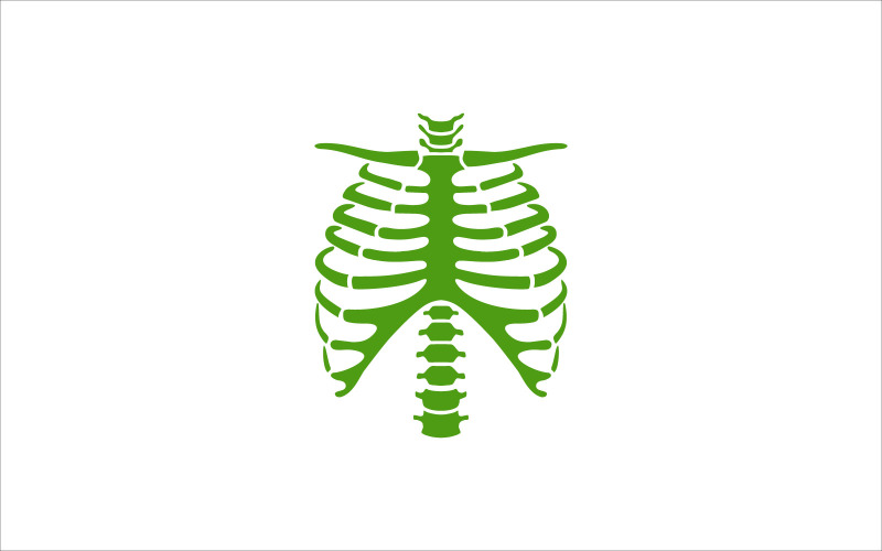 modèle de vecteur de côtes et de colonne vertébrale