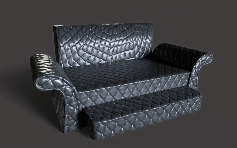 3D модель диванних меблів Game Ready