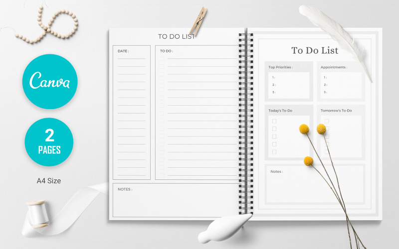 Canva Yapılacaklar Listesi Planlayıcı Şablonu
