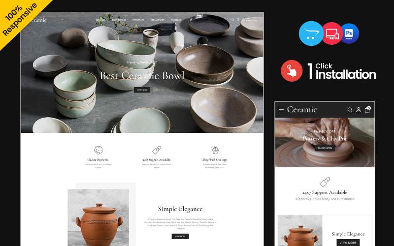 Ceramic - Ceramic, Pottery and Art Craft Multipurpose Responsive Opencart Theme