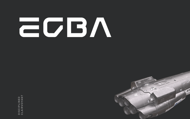 Egba futuristische Tech-Schriftart