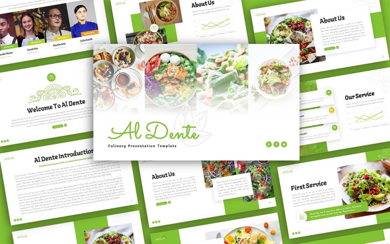 Al Dente Culinary Mehrzweck-PowerPoint-Präsentationsvorlage