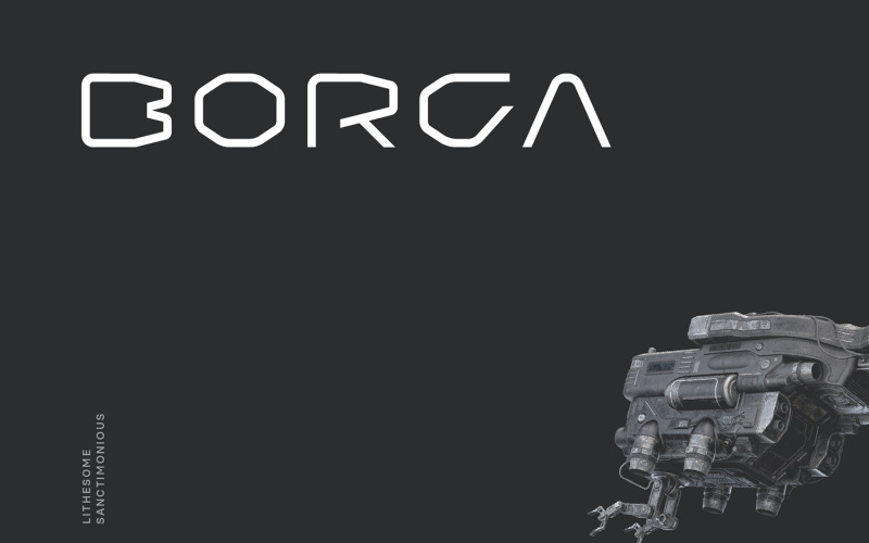 Borga Futuristisch Tech-lettertype