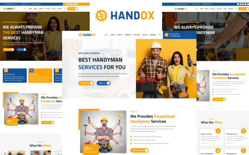 Handox - Handyman Services HTML5-mall