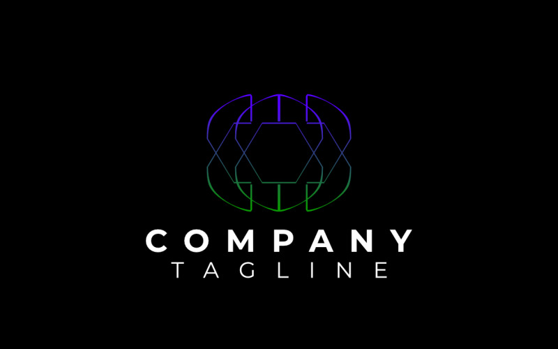 Logo abstrait de la technologie Future Line