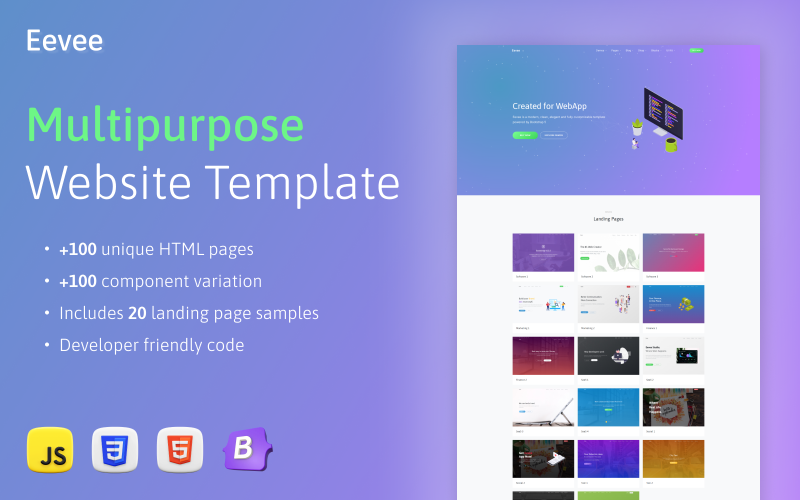 Eevee - Multipurpose Bootstrap HTML Template