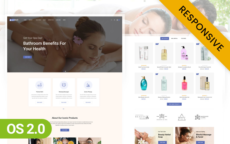 Spatack - Spa Massage Store Thème Shopify 2.0 Responsive