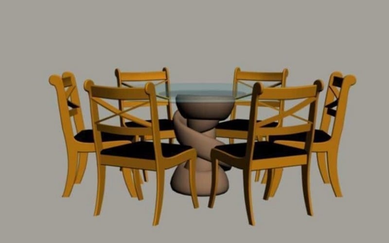 椅子与桌子3D模型