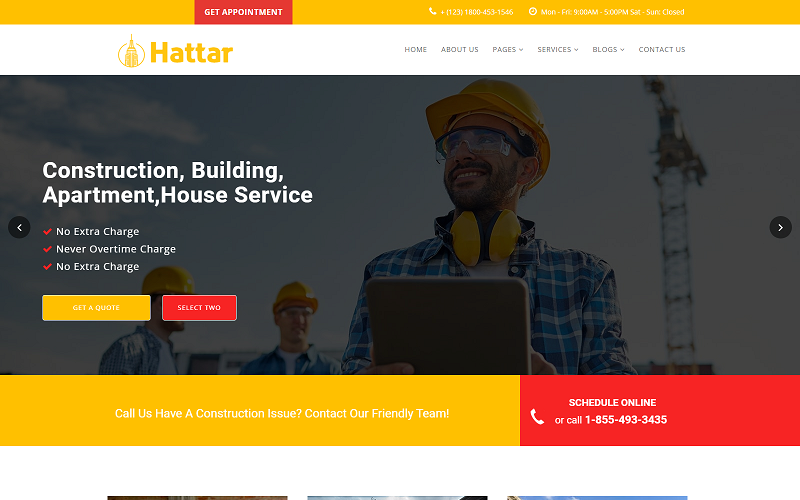 Hatar İnşaat Bina || Duyarlı HTML 5 Web Sitesi şablonu