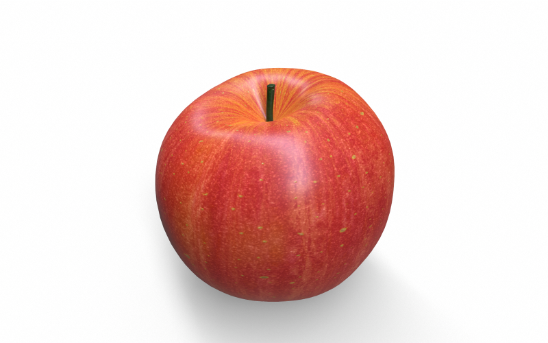 Äppelfrukt Lågpoly 3D-modell