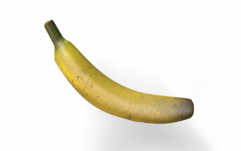 Banane Low-poly Game Ready modèle 3D