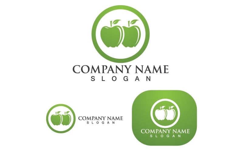 Apple Vector Logo Design Icon Logo Template V11