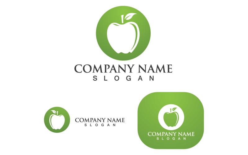 Apple Vector Logo Design Icon Logo Template V15