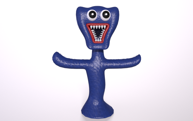 Huggy Wuggy Toy Lågpoly 3D-modell