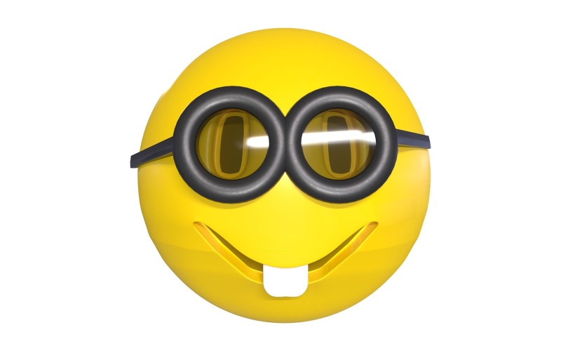 Brille Emoji Highpoly 3D-Modell