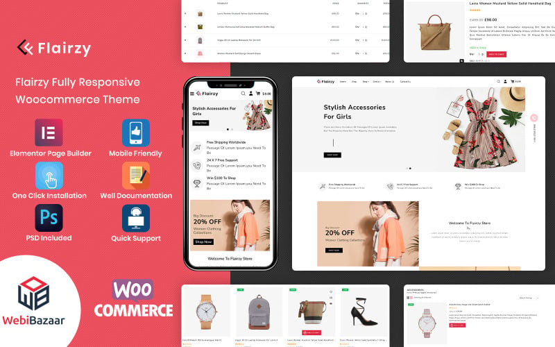 Flairzy - internetowy sklep z modą Motyw WooCommerce