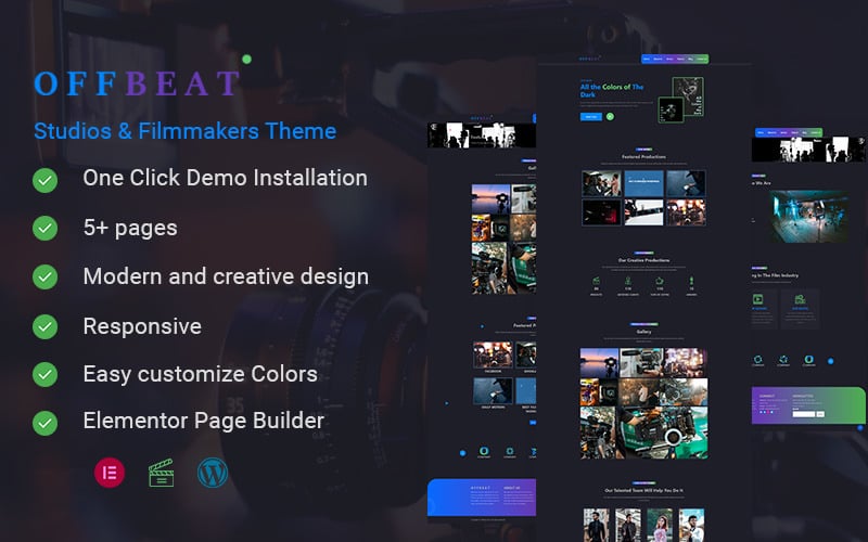 Offbeat - Tema de WordPress para comercio electrónico y agencia creativa corporativa multipropósito