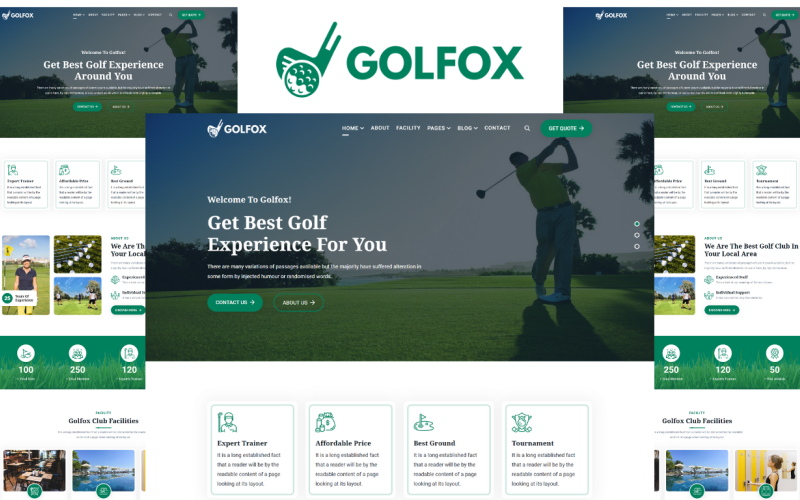 高尔夫俱乐部HTML5模板