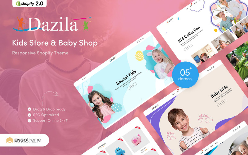 Dazila – Kids Store & Baby Shop reszponzív Shopify téma