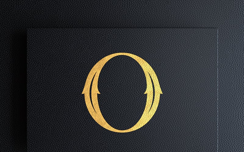 O betű kreatív luxus logó tervezési koncepció