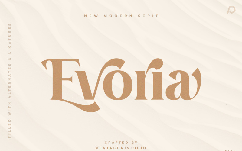 Evoria | Modernt Serif-teckensnitt