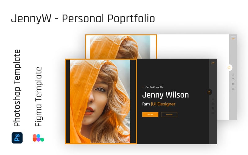 JennyW - Kişisel Portföy PSD Şablonu