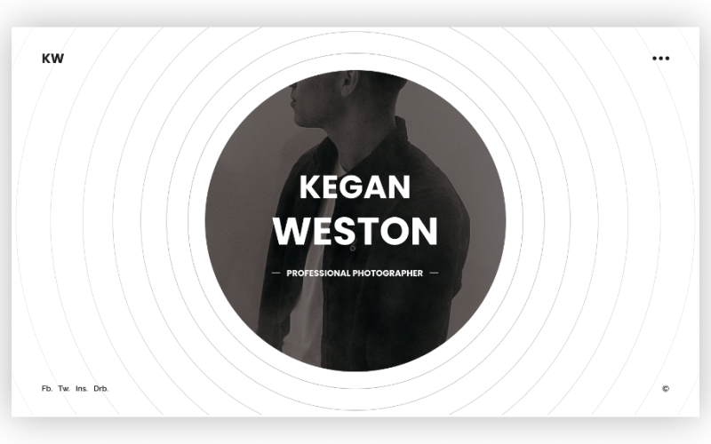 Weston - PSD-mall för personlig portfölj för fotograf