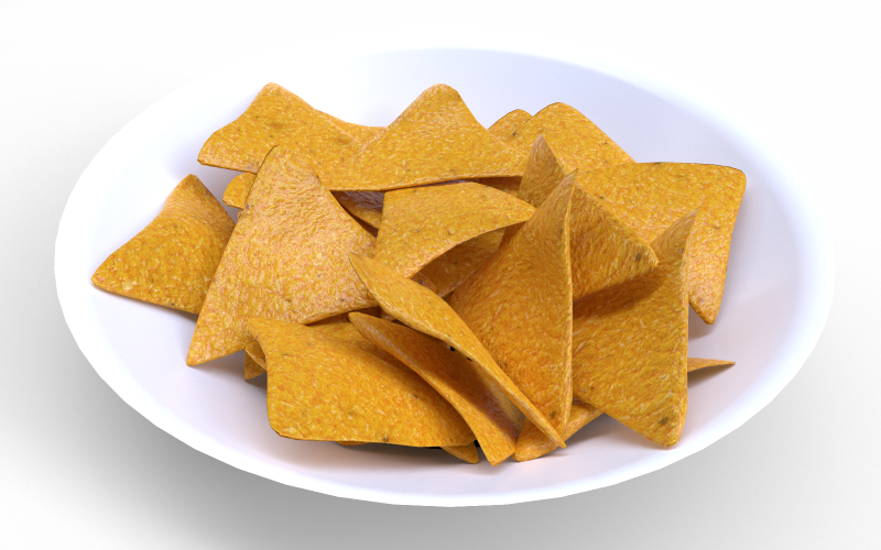 Nacho Chips Lågpoly 3D-modell