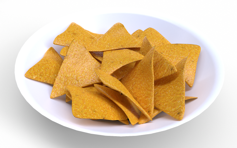 Nacho Chips Modelo 3D low-poly