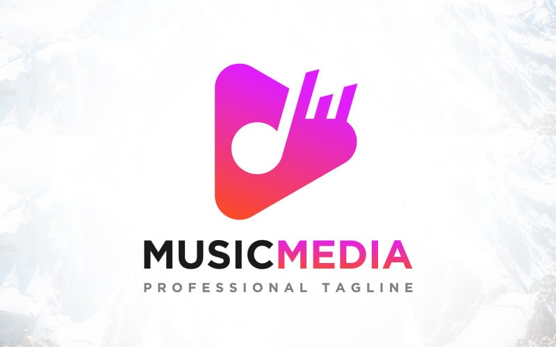 创建Logo Digital Play Music Media