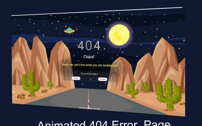Light And Animated Custom Error Page