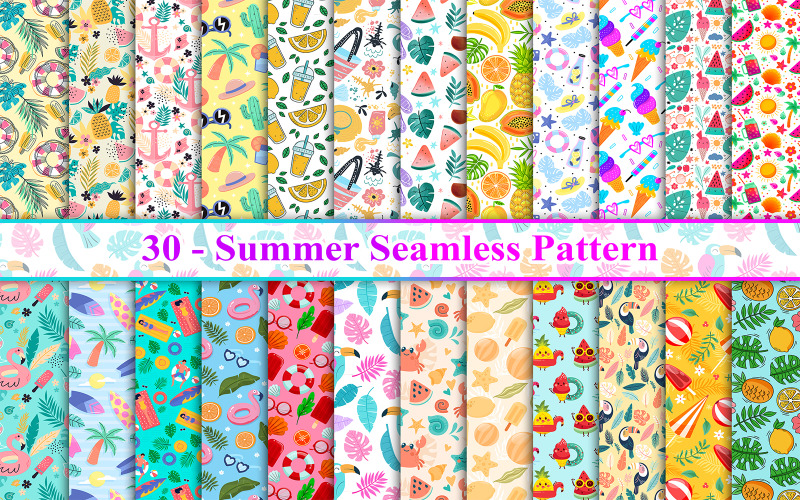 Collezione Summer Seamless Pattern, Summer Pattern