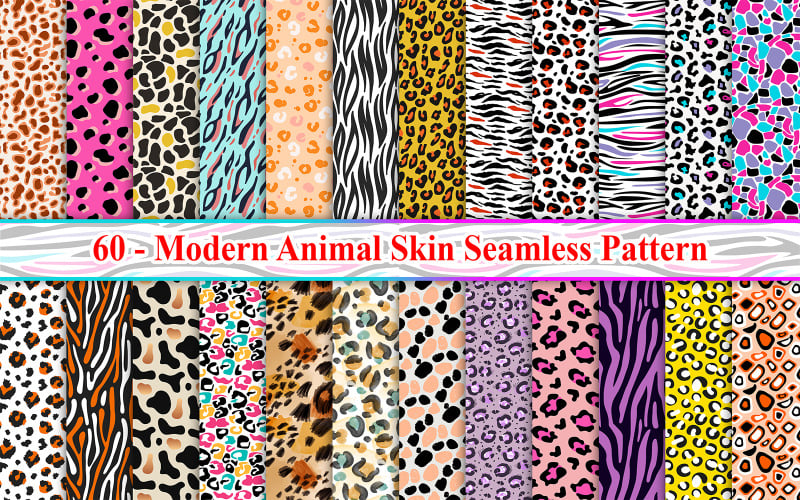 现代动物皮肤无缝图案，动物皮肤图案