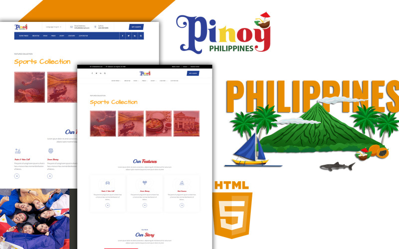 菲律宾文化HTML5网站模板